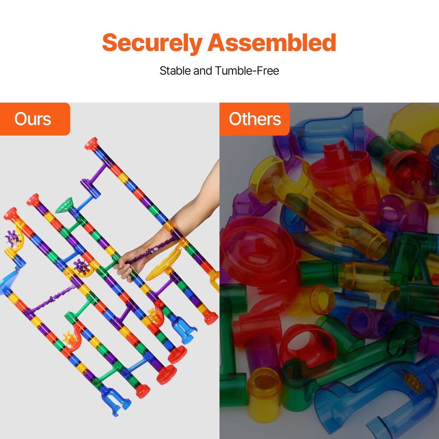Marble Run Set, 145 Piece Marble Maze Building Block Brain Game, with