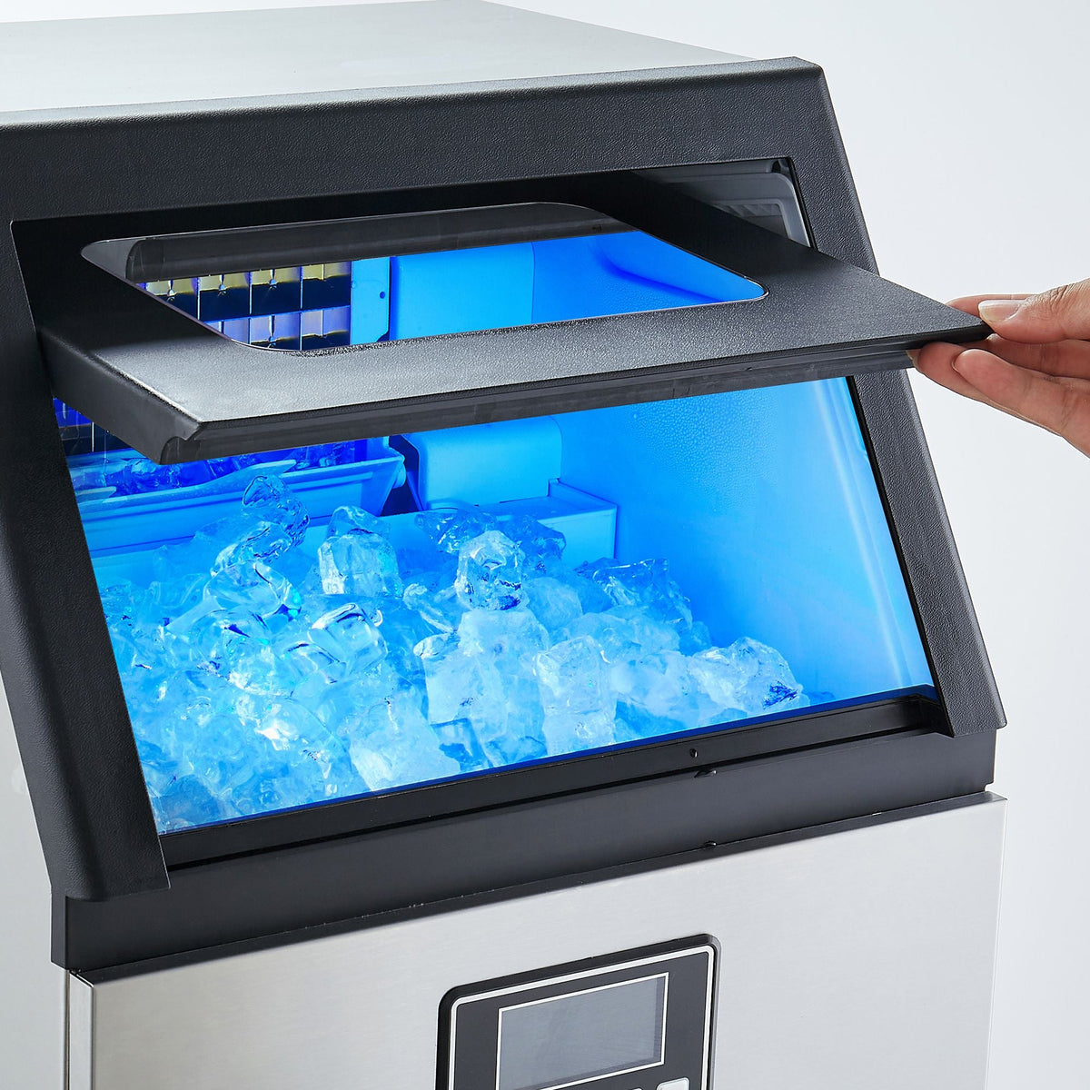 Commercial Ice Maker Machine, 100 lbs/24h with 28Lbs Storage, 45 Cubes
