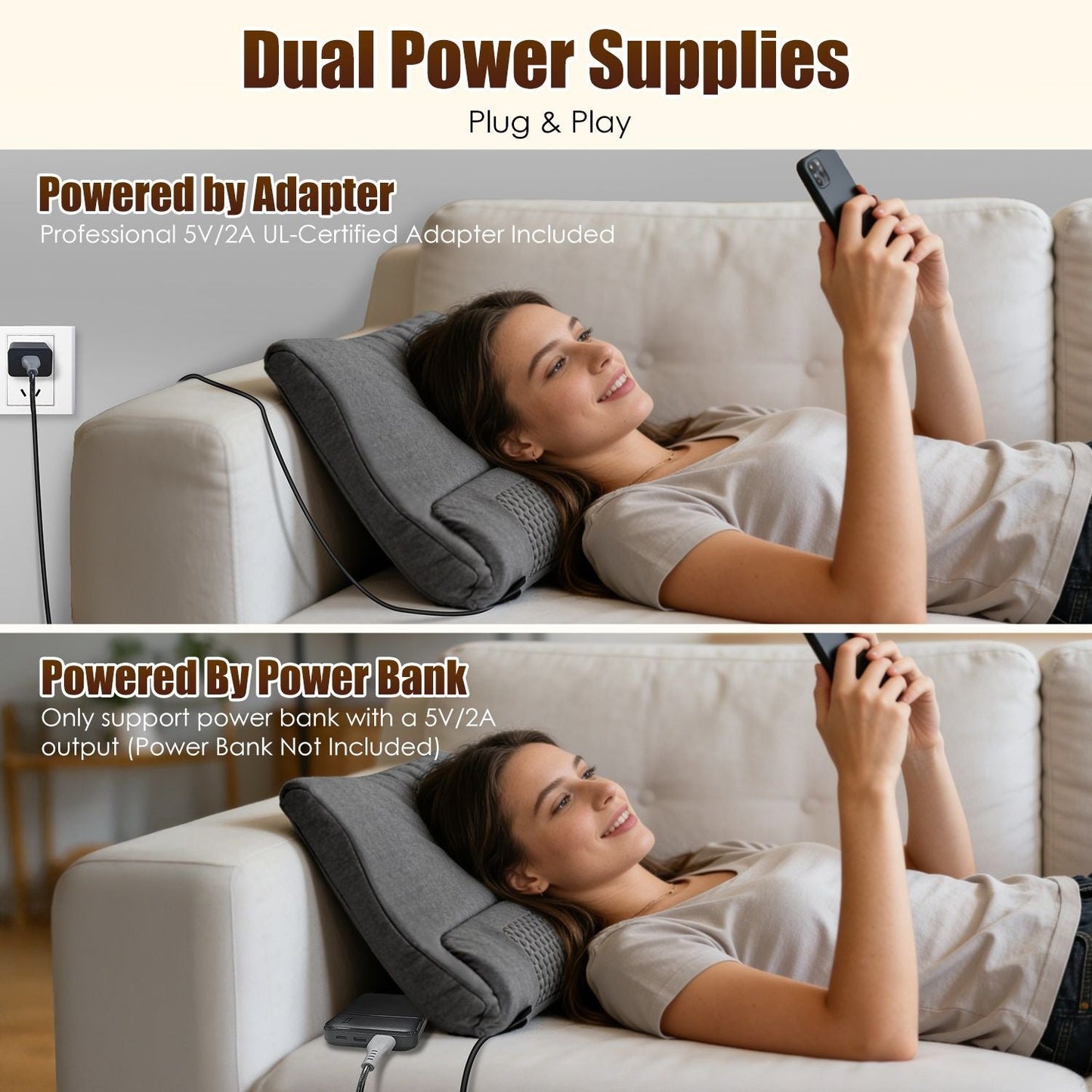 Neck Massager Pillow Ergonomic Massager Memory Foam Pillow with