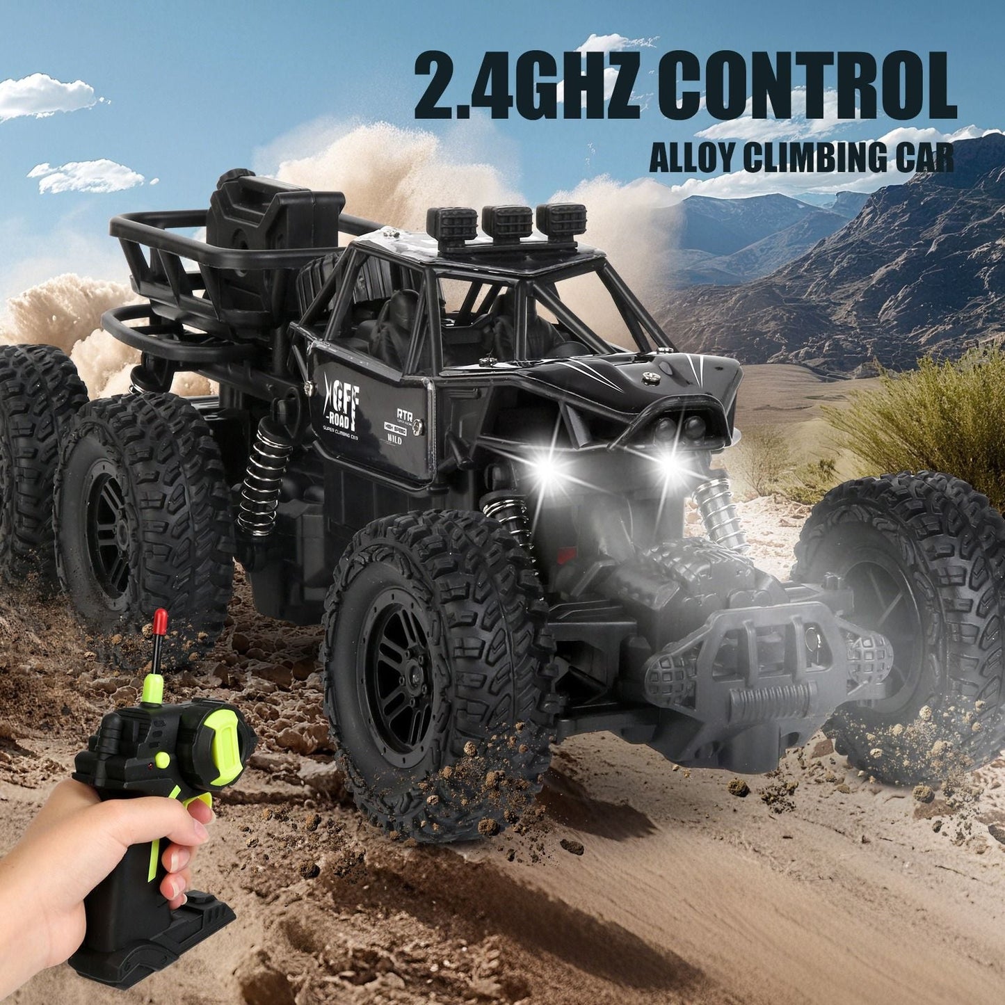 All-terrain Electric Toy Car, Alloy Car, 1:20 Scale Model Car, 2.4GHz