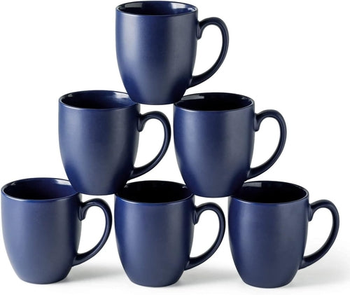 16oz Coffee Mugs Set of 6, Large Ceramic Coffee Mugs for Men, Women,