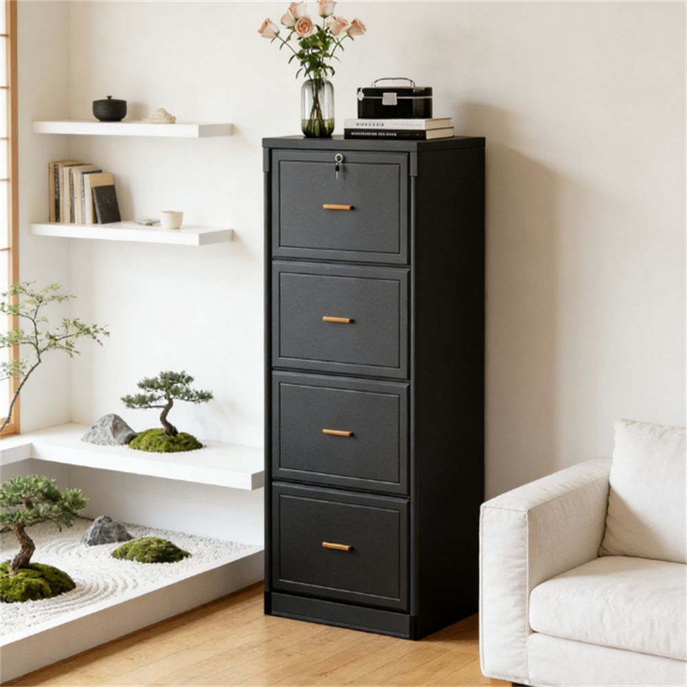 File cabinet, vertical file cabinet with storage space, storage