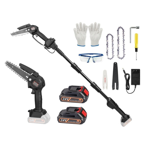 2-in-1 Cordless Pole Saw & Mini Chainsaw Electric Mini Chainsaw Length