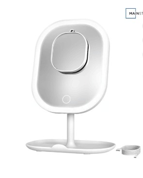 Mainstays Mirrors LED Makeup Mirror, Rechargeable Vanity Mirror with