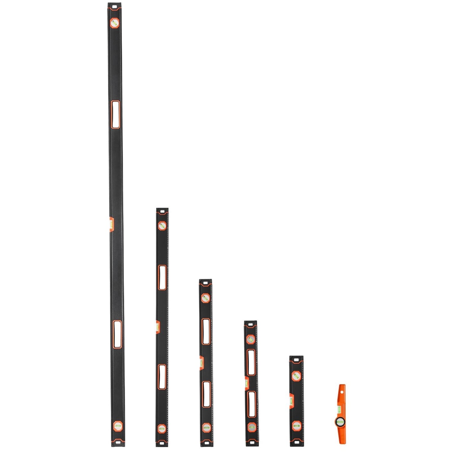 6-Piece Torpedo Level, 78/48/32/24/16/10 Inch All Magnetic Levels Set,