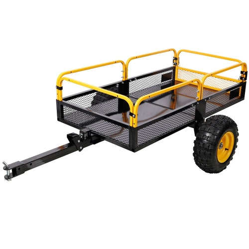 Heavy-Duty Tow-Behind Dump Cart 1000 lbs Load Capacity for ATV UTV