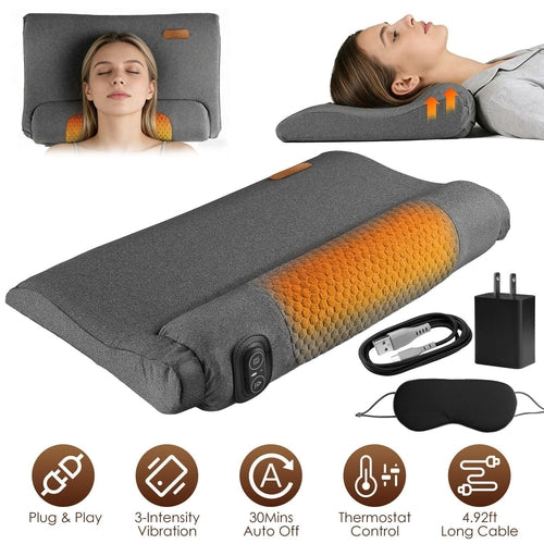 Neck Massager Pillow Ergonomic Massager Memory Foam Pillow with