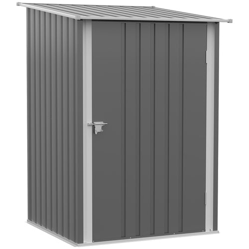 Lean-to Garden Storage Shed 3.3x3.4 ft Galvanized Steel with Lockable