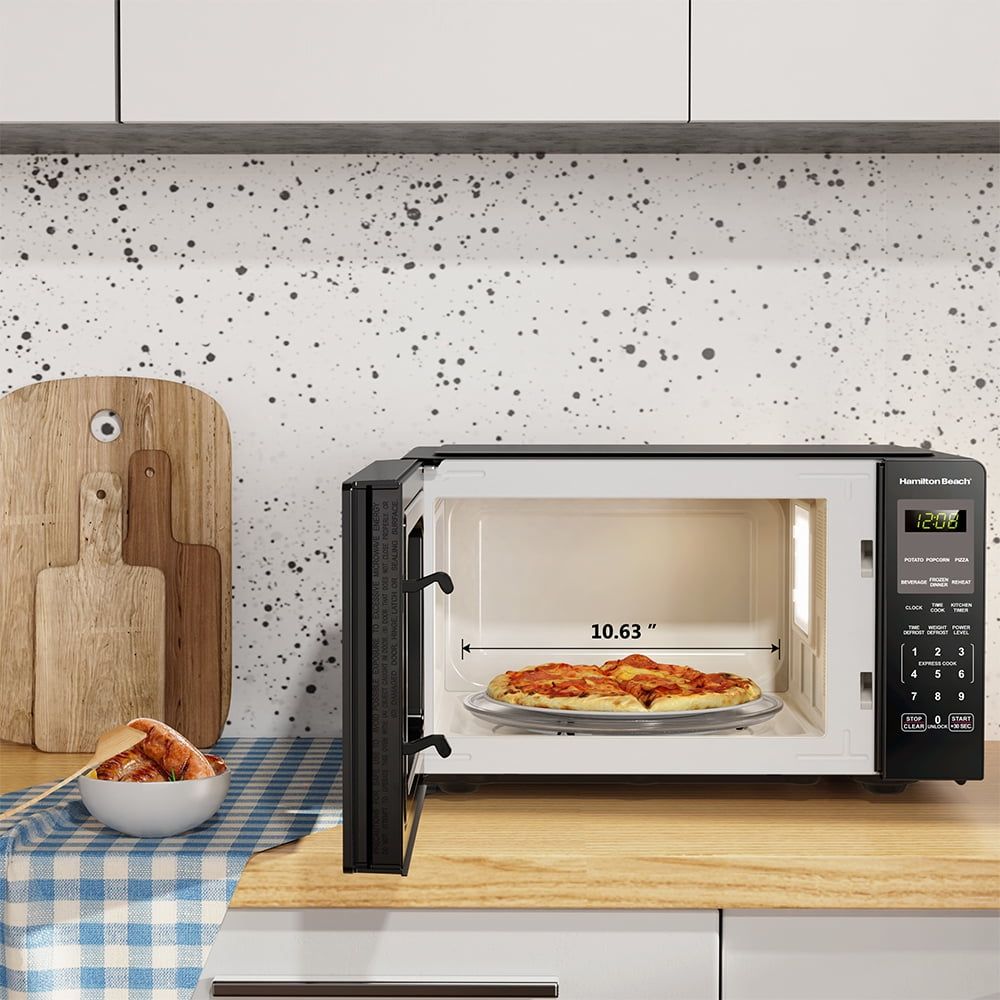 0.9 Cu ft Countertop Microwave Oven, 900 Watts, Stainless Steel, New