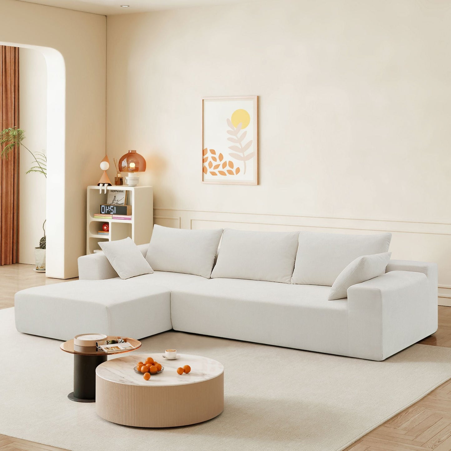 109*68" Modular Sectional Living Room Sofa Set, Modern Minimalist