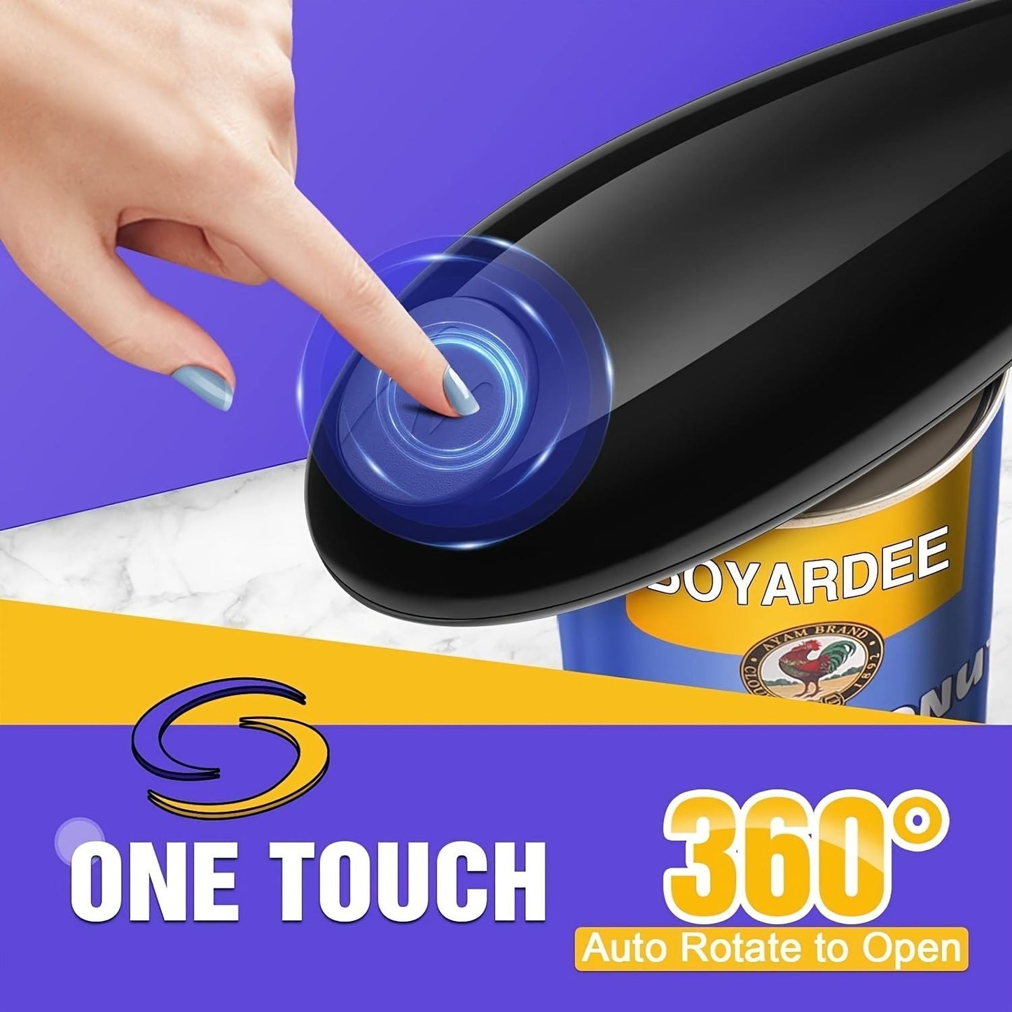 Automatic Electric Can Opener Machine  Portable Hand Free Can Opening