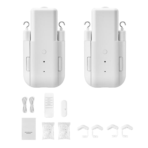 Automatic Curtain Opener, 2 Pack, APP and Remote Control, Hub
