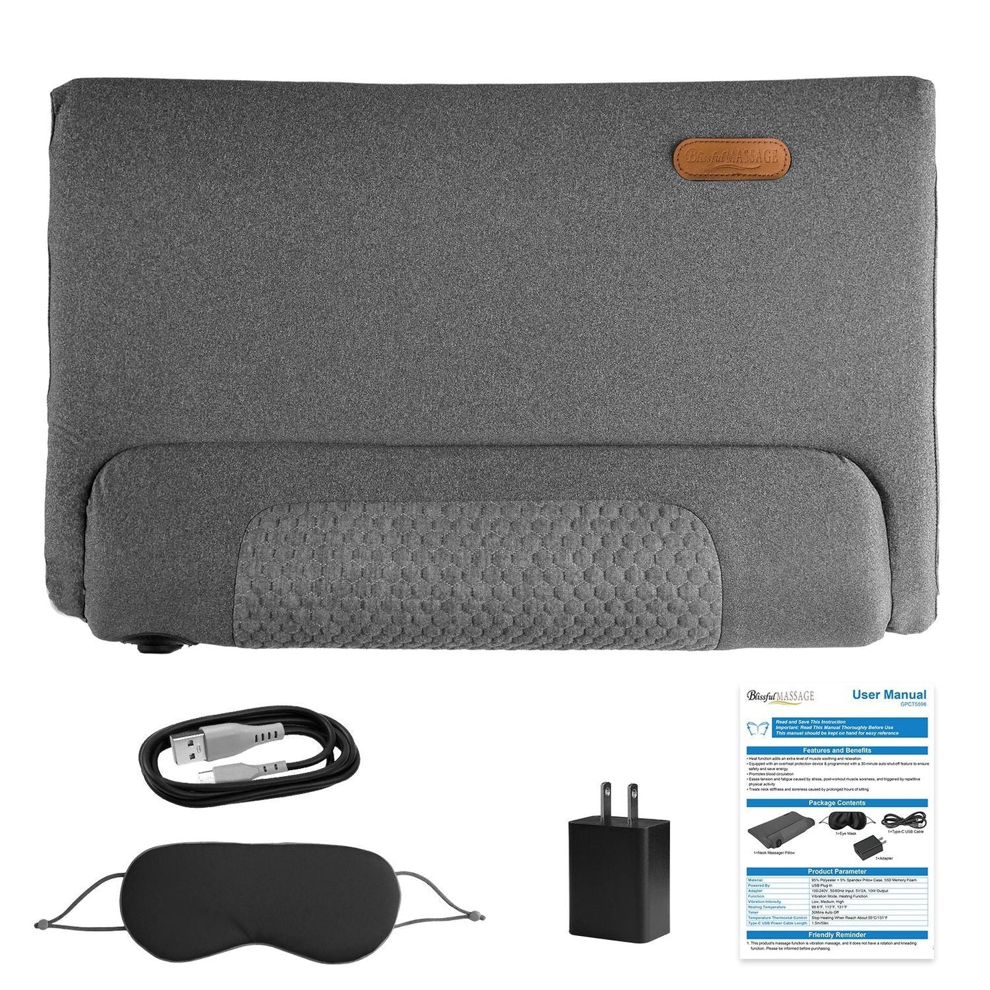 Neck Massager Pillow Ergonomic Massager Memory Foam Pillow with