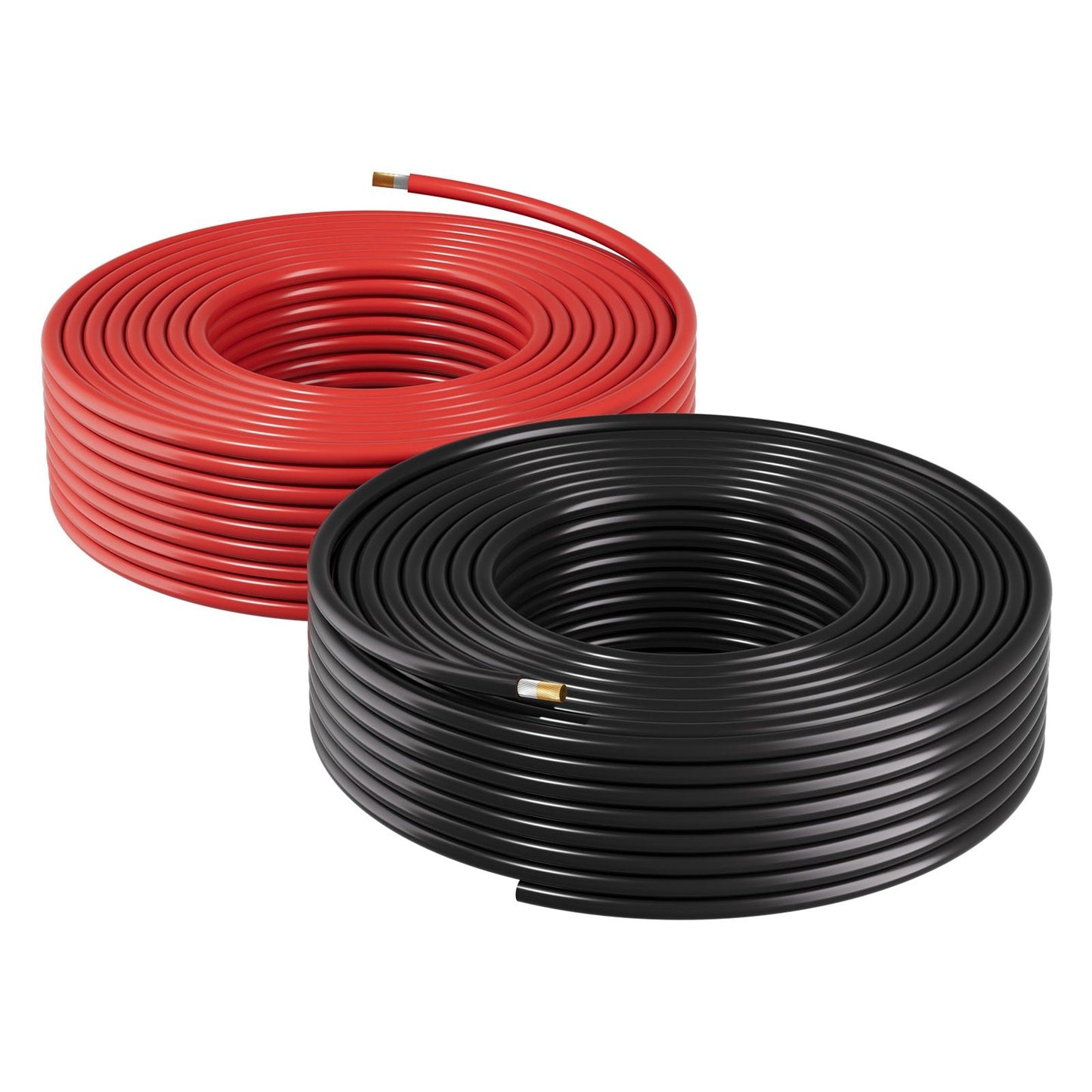 Solar Panel Wire, 50 ft Black + 50 ft Red Kit, 10 AWG (6 mm²) Solar
