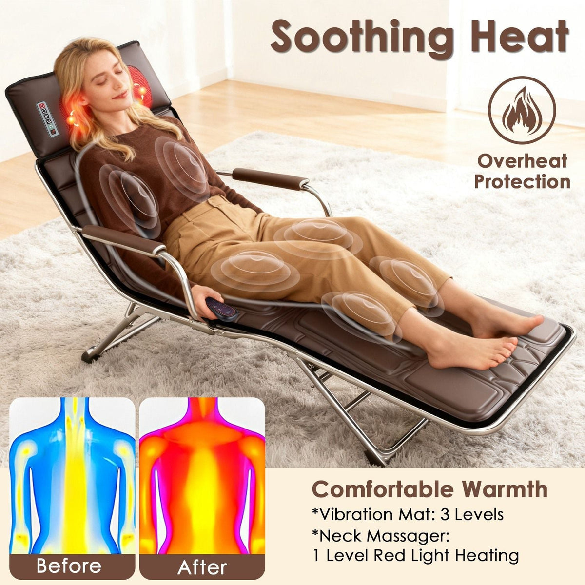 Flannel / PU Material Options - 1 Pc Full Body Massage Mat