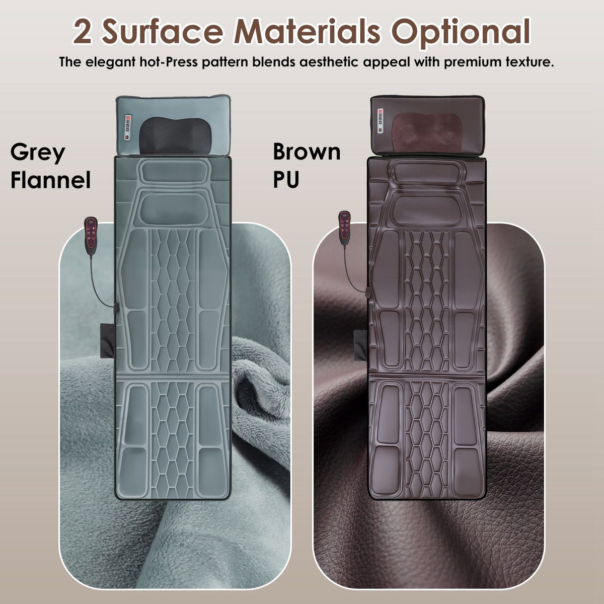 Flannel / PU Material Options - 1 Pc Full Body Massage Mat
