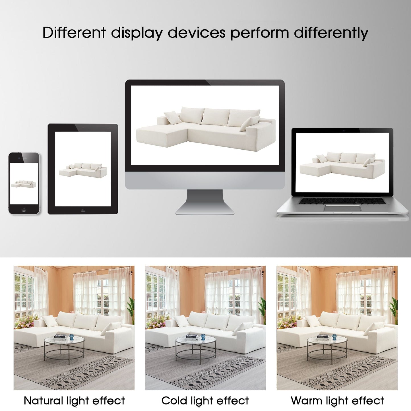 109*68" Modular Sectional Living Room Sofa Set, Modern Minimalist