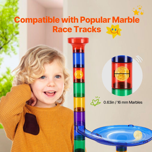 Marble Run Set, 145 Piece Marble Maze Building Block Brain Game, with