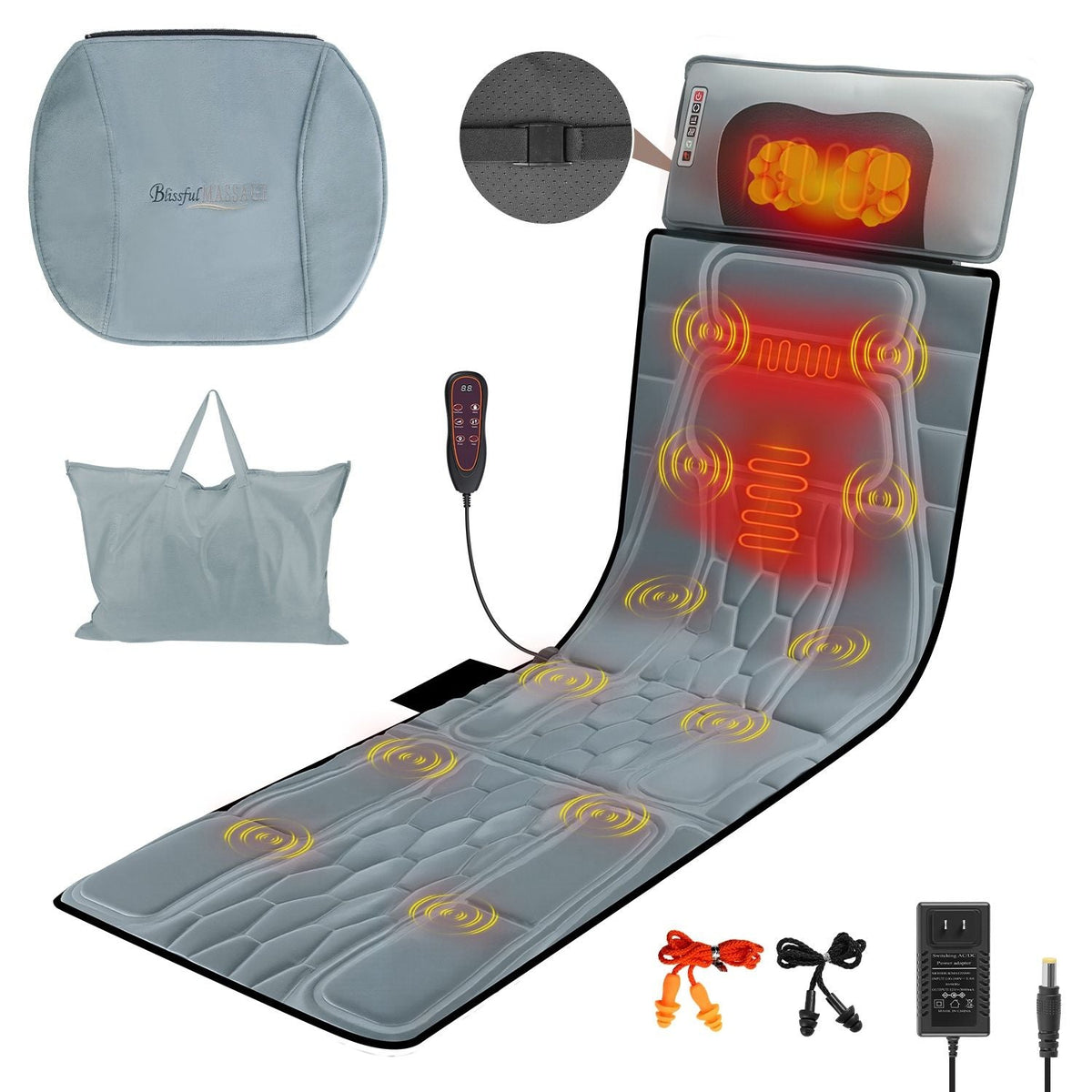 Flannel / PU Material Options - 1 Pc Full Body Massage Mat