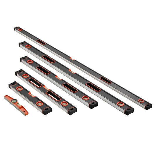 6-Piece Torpedo Level, 78/48/32/24/16/10 Inch All Magnetic Levels Set,