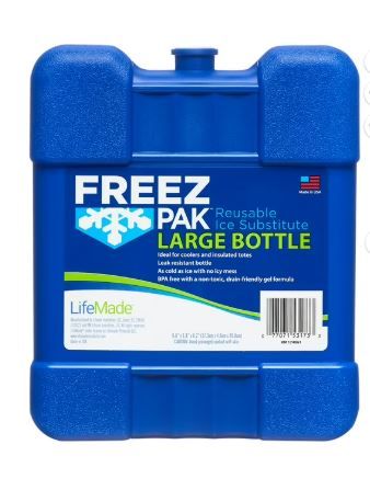 Freez Pak Large Ice Pack Reusable Ice Substitute Hard Shell Blue,