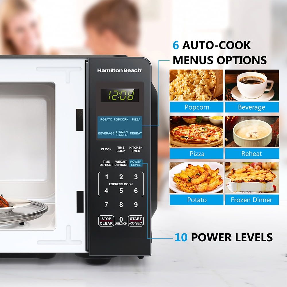 0.9 Cu ft Countertop Microwave Oven, 900 Watts, Stainless Steel, New
