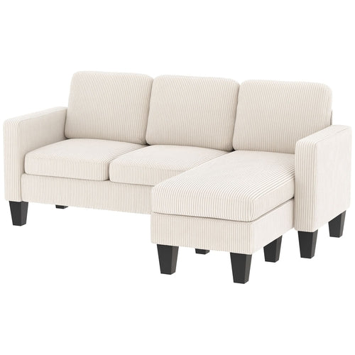 Sectional Sofa, L Shaped Couch, with Reversible Chaise or Ottoman,
