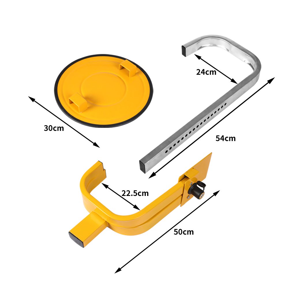 Wheel Lock Clamp Vehicle Caravan Security Anti-theft 2 Keys Heavy Duty