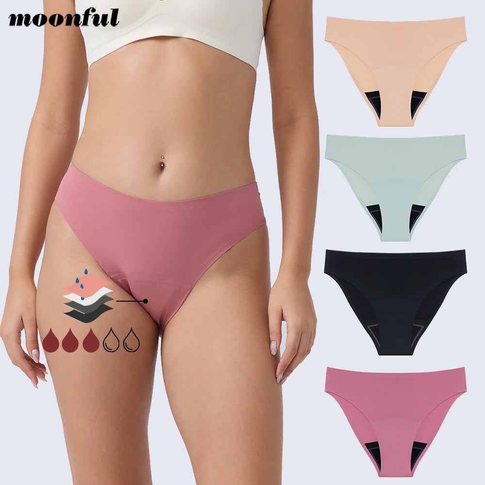 Menstrual Panties Women Leak proof Menstrual Period Underwear Ice Silk Menstruation Panties Menstrual Cycle Absorbent Underwear