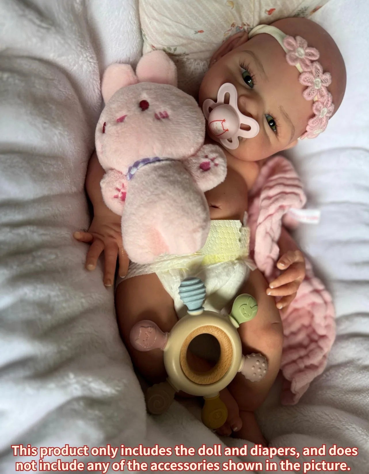 1 PC 18 Inch Silicone Bebe Reborn Doll Handmade Lifelike Newborn Baby Girl For Children Birthday Gifts（Clothes Send Random）