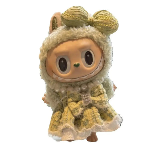 Clothes For Labubu Suspender Pearl Skirt Hair Accessories Set Clothing Accessories Suitable For 15 Cm 17 Cm 1st To 3rd Gen