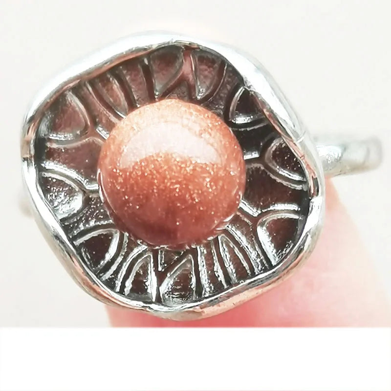 Aventurine Round Bead Ring WB1110