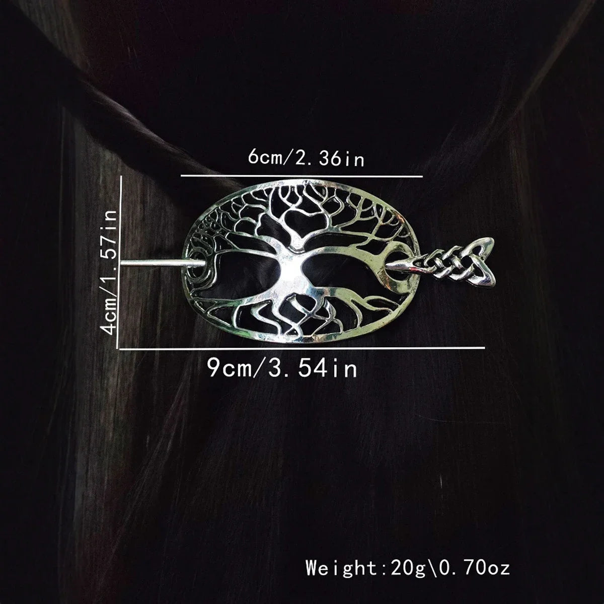 Celtic Knot Hair Clips Viking Style Silvery Hairpins Jewelry Women’s Norse Hair Accessories Unique Gift Idea