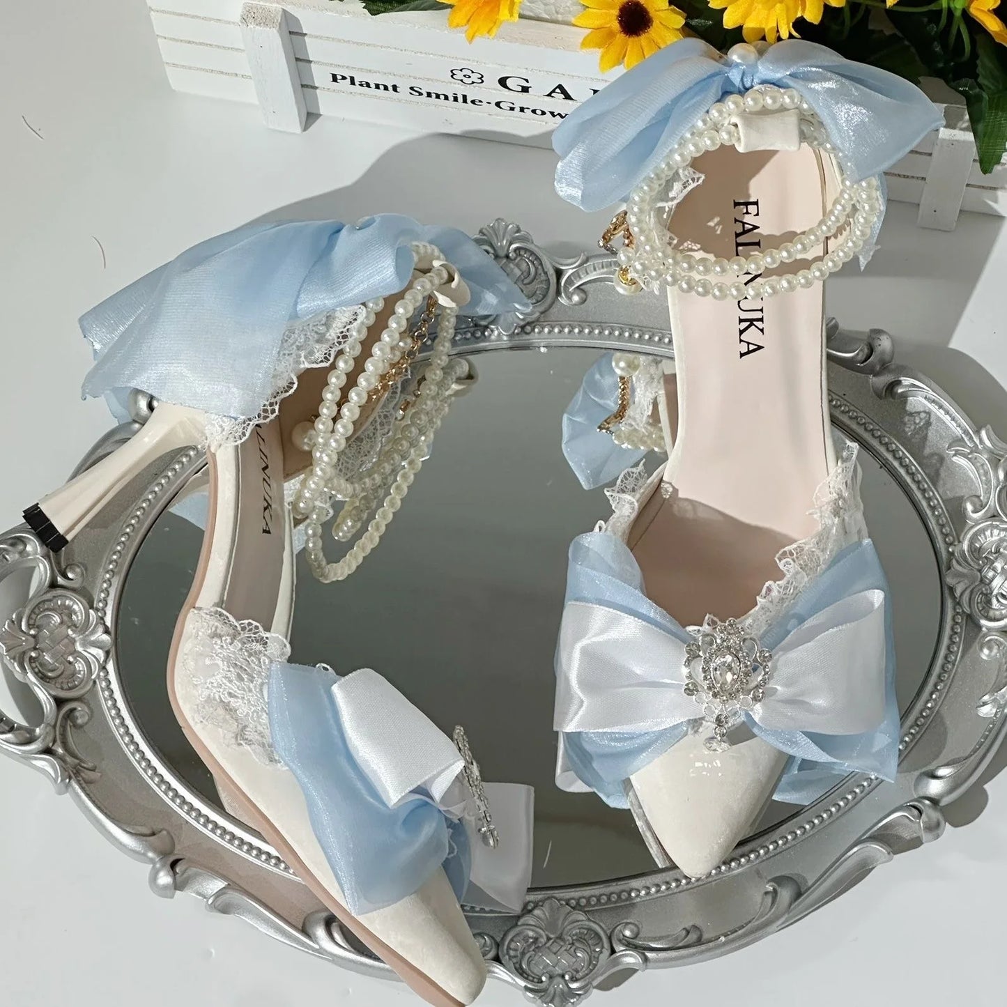 Blue Shoes Woman Black Brown Luxury Evening Heel Lolita Heels Elegant Heels Women Bride Bridal Heels for Women Party Shoes