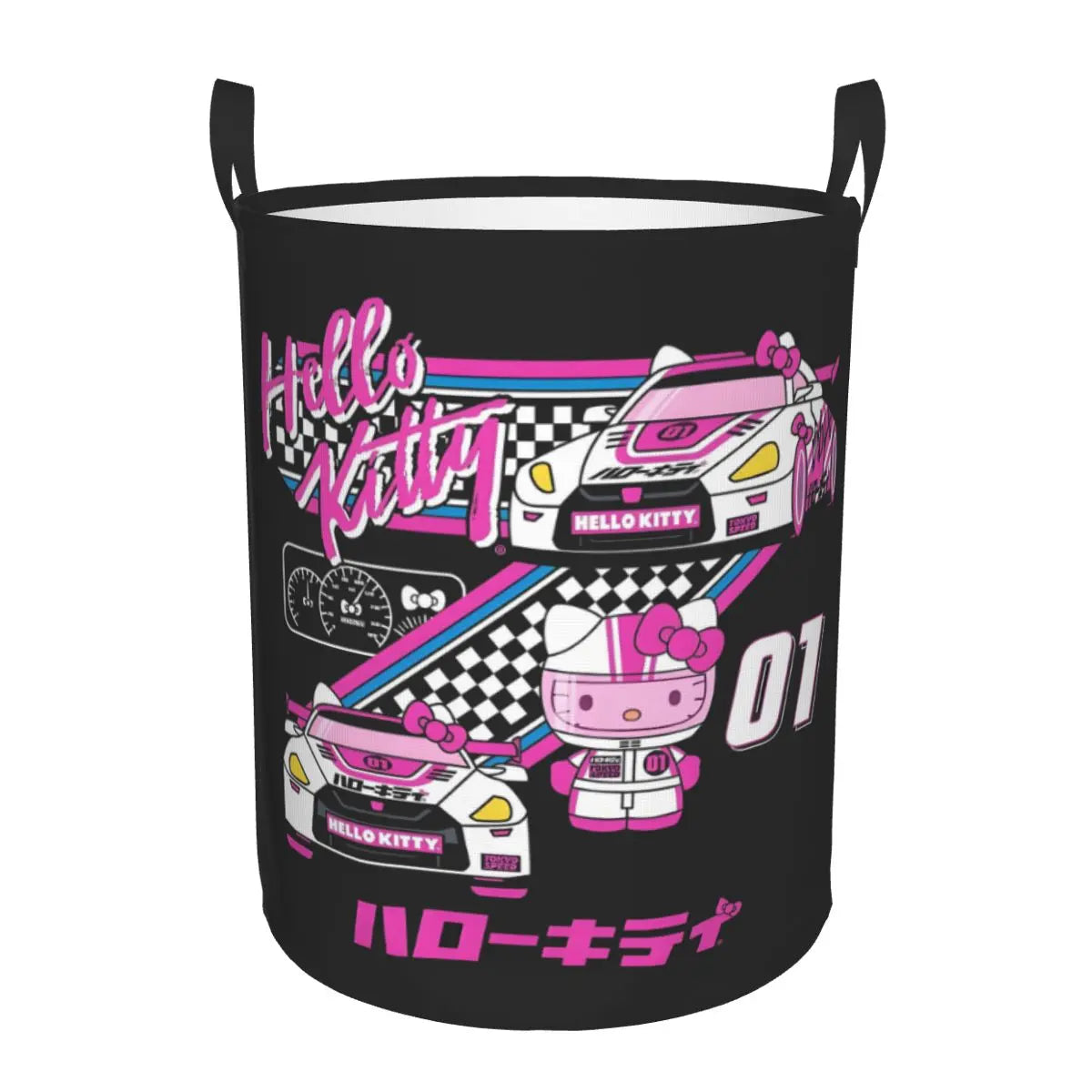 Custom Hello Kitty Laundry Basket Collapsible Large Clothes Storage Bin Cartoon Character Baby Hamper