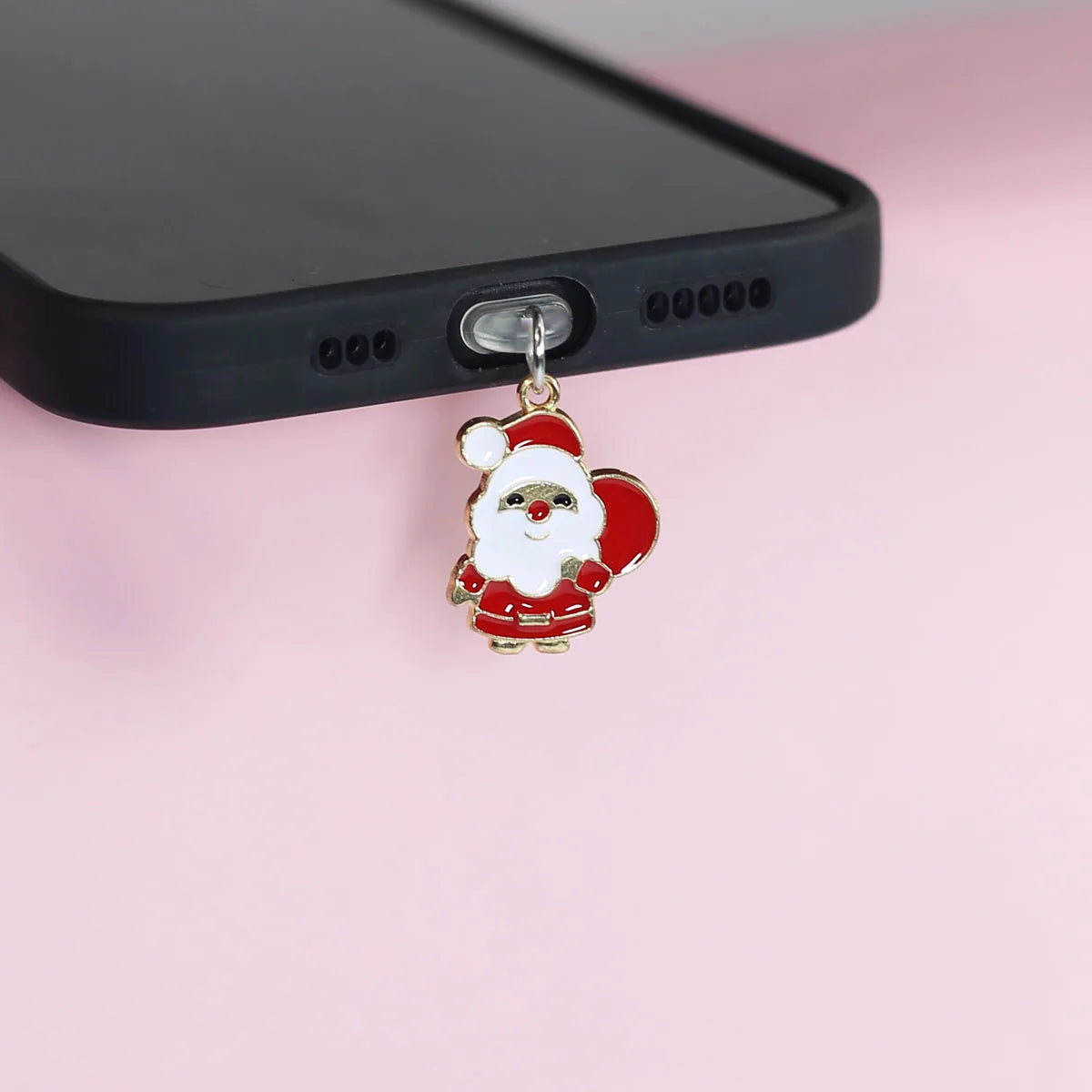 Christmas Santa Claus Christmas Tree Christmas Hat Mobile Dust Plug Pendant For IPhone Accessories Decoration Type-C Port Dust