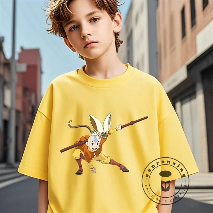 The Avatar 100% Cotton Children's -Shir T Shirt Brands 2025 Kids Spring Clothes Baby Summer Clothes Tops Girls