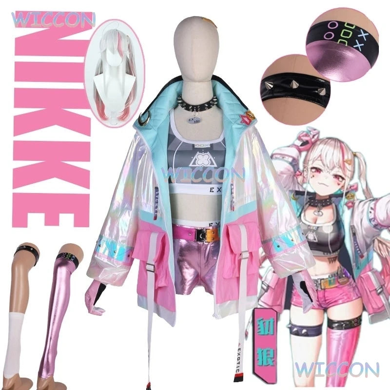 Jackal Cosplay Costume Coat PantsGame NIKKE The Goddess Of Victory  Jackal Cosplay Wig Halloween Party Role Play Outfit Women