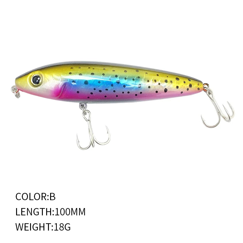 17g 100mm Floating Pencil Fishing Lure Surface Walk the Dog Artificial Bait for Saltwater Skitter Walk Topwater Fishing Supplies