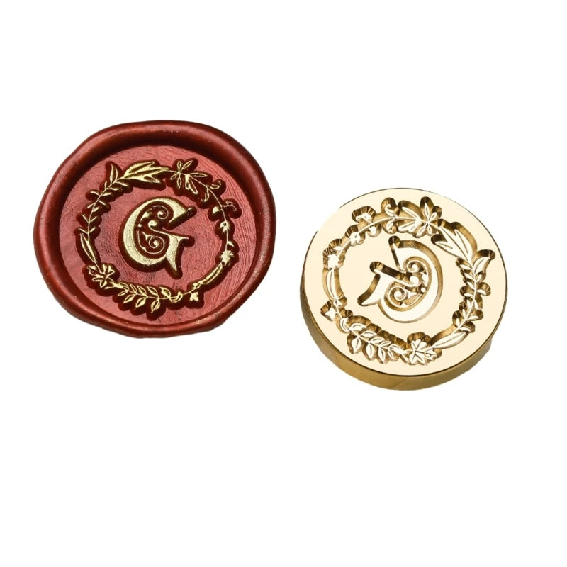 Y1UB Sealing Wax Stamp Letter Series Wax Seal Stamp for Christmas Card Decorations