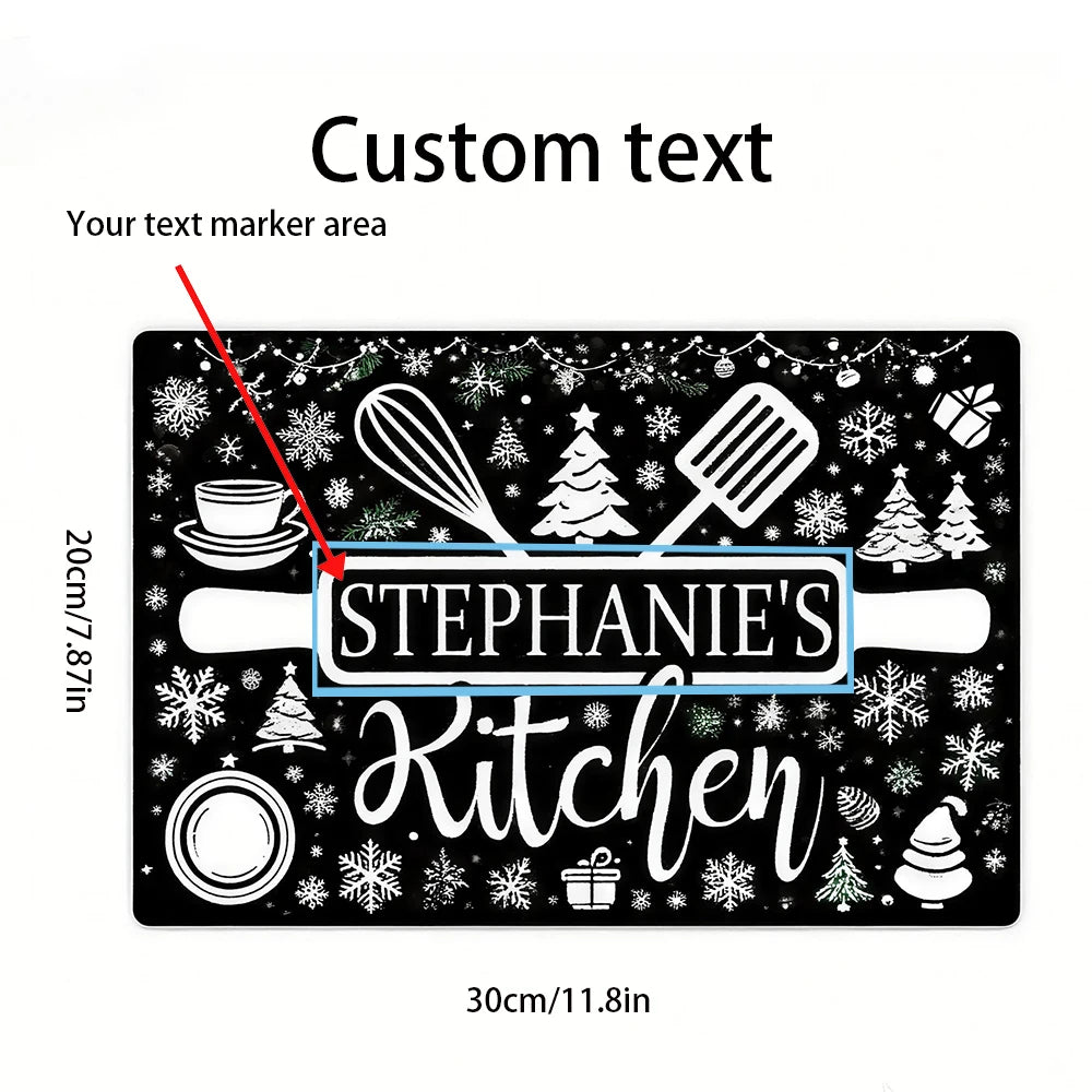 A Piece of Customizable Kitchen Christmas Signs - Personal Text Specimens, Modern Wall Hangings, Suitable for Home Kitchen Decoration, No Power Signs Required |   Modern Sign |   Durable Signage, Ideal Gift