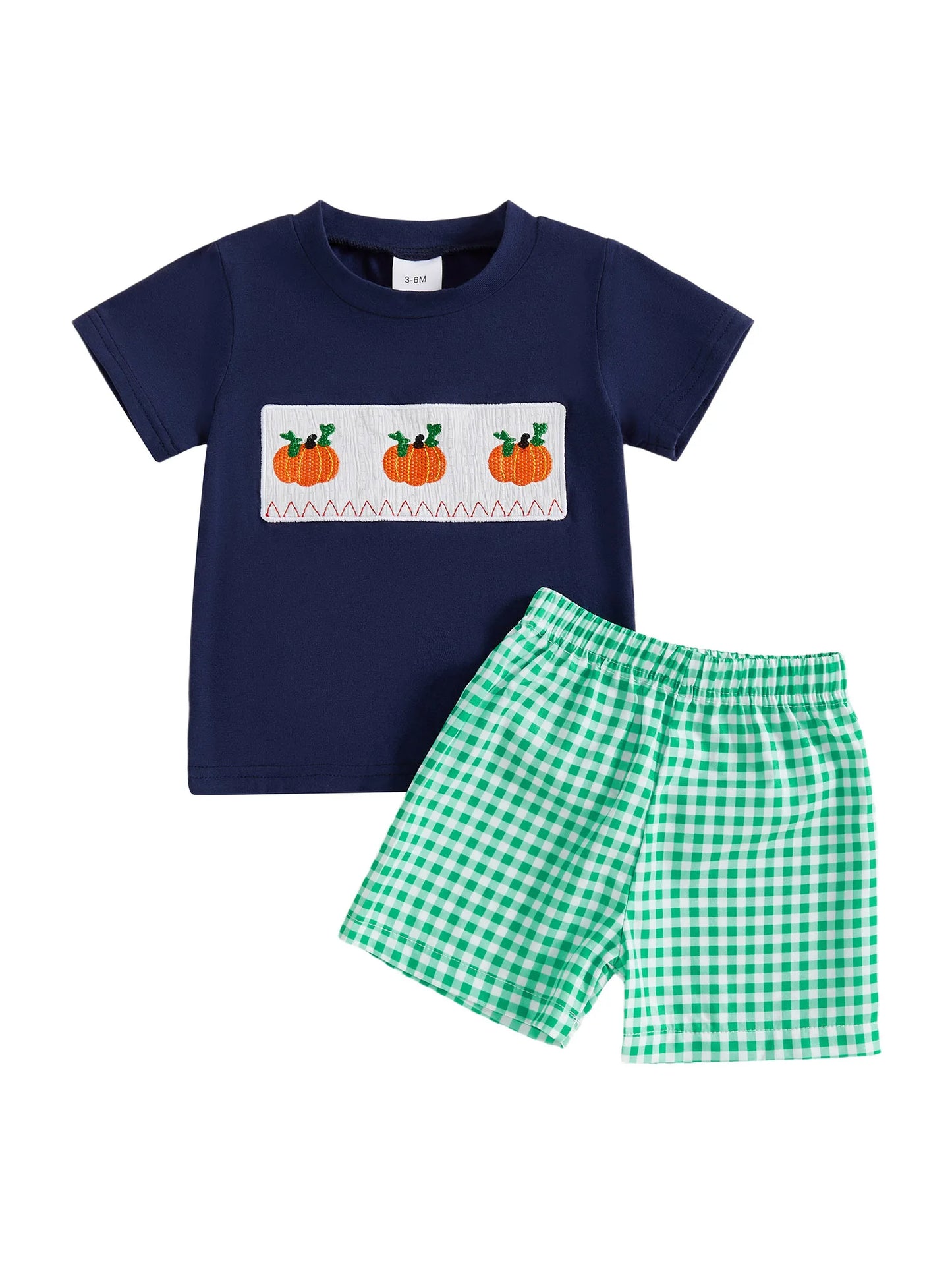 Infant Halloween Costume Ghost Printed Round Neck Long Sleeve Romper and Striped Pants 2 Pcs Set for Baby Boy