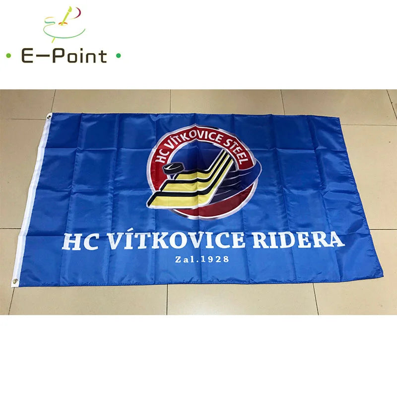 Czech Republic Ice Hockey Team HC Vitkovice Ridera 3ft*5ft (90*150cm) Size Christmas Decorations for Home Flag Banner Gifts