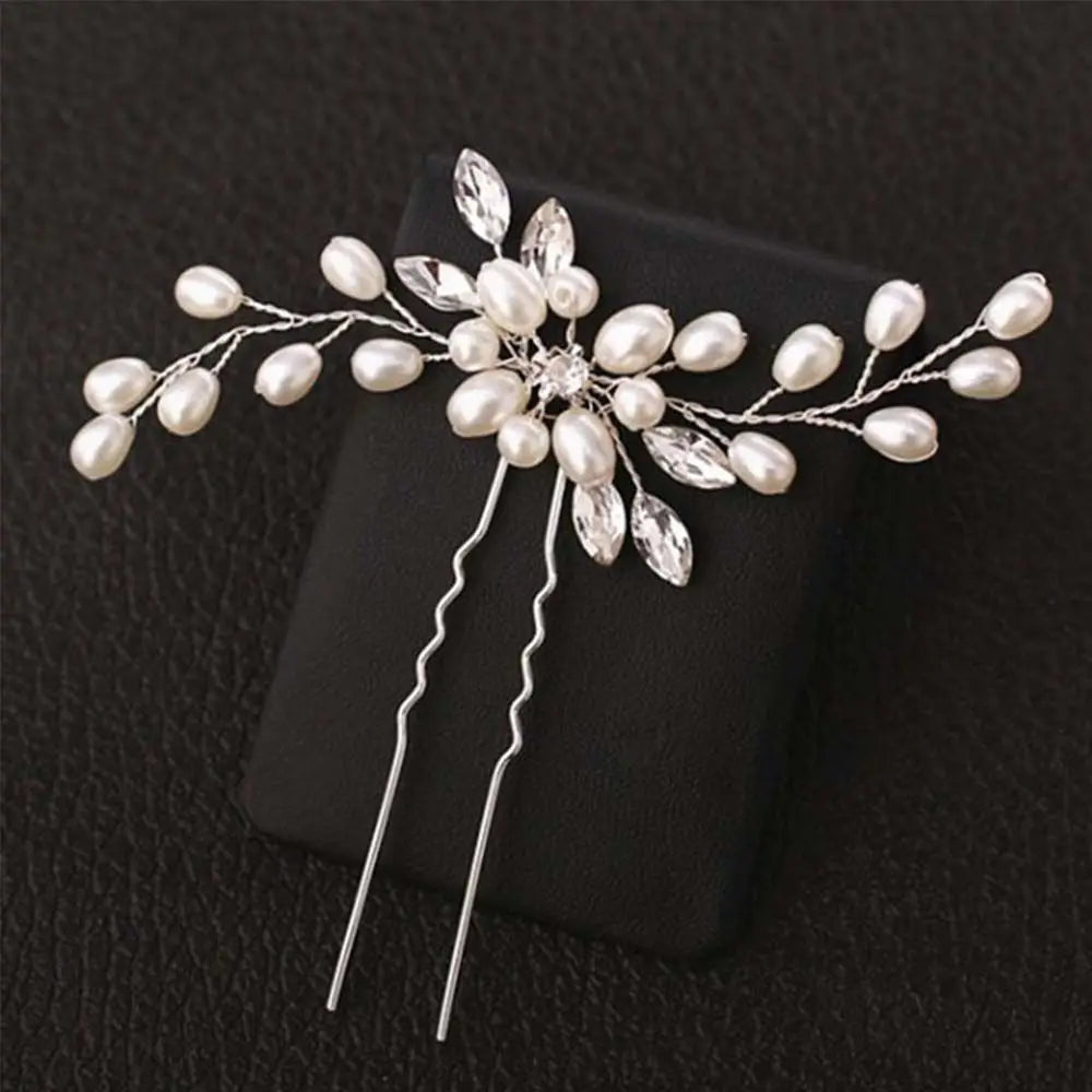 Bride Prom Crystal Rhinestone Women Jewelry Headwear Hairpin Hair Accessories Hair Fork