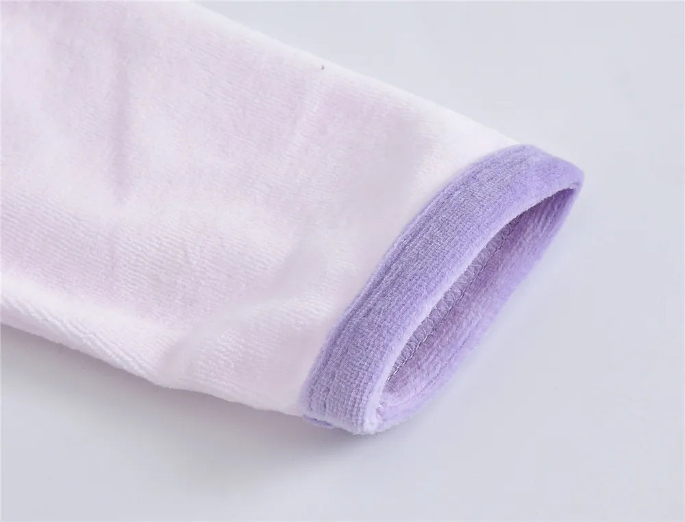 Kavkas Baby Girls Clothes Long Sleeve Cotton Winter Warm Romper Bear Solid Newborn Cute Baby Clothing Boy Girl Pajamas