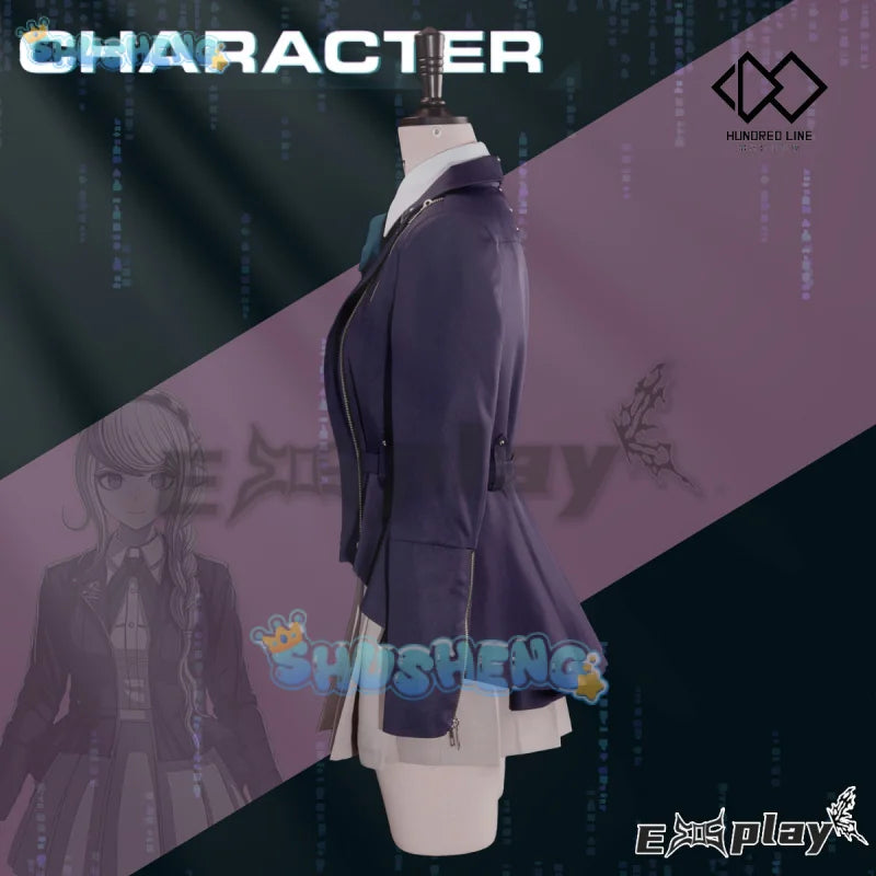 HUNDRED LINE -Last Defense Academy- Kirifuji Nozomi Cosplay Costume Halloween JK Uniform Coat Skirt Shirt Tie Campus Woman Set
