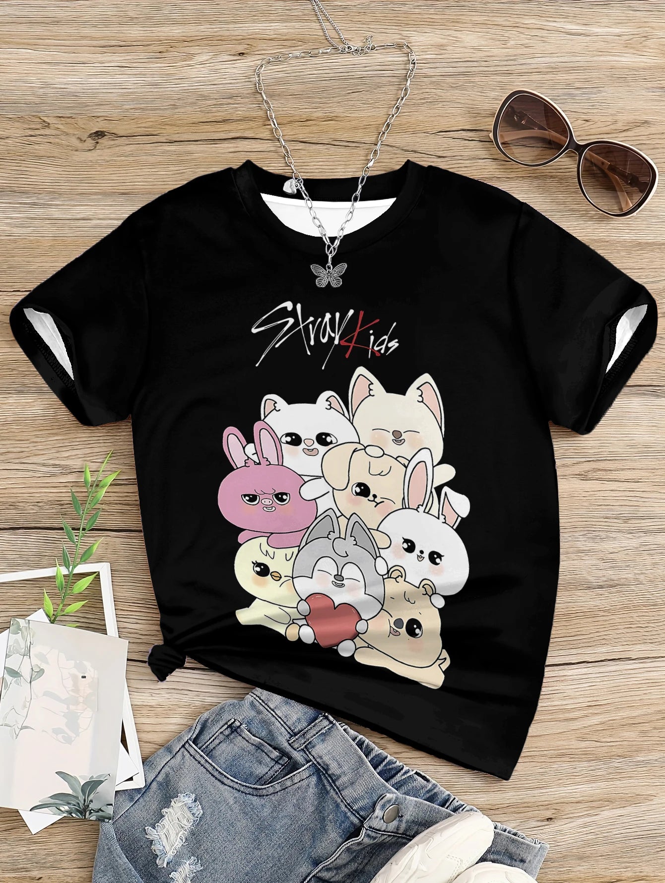 3D Print-S-Skzoo-o-Baby Clothing 5 to 14 Years Male Outdoor Clothes for-S-Stray-Kids-Children Boy Girl k-Kpop Child T-Shirt Top