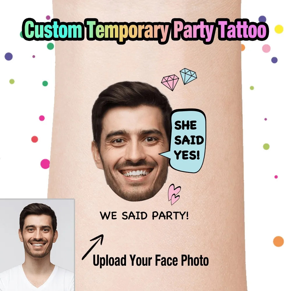 40PCS Customizable wedding temporary tattoo sticker personalized couple lover Proposal Bride groom decoration dressing up marrym