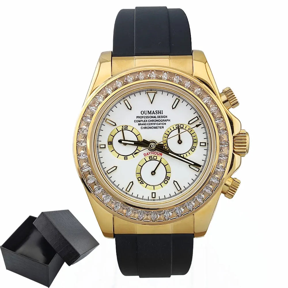 Luxury watches customized gold Chronograph Equation Racing Men Automatic Mechanical Watch Waterproof 10ATM Sapphire 4613Movement