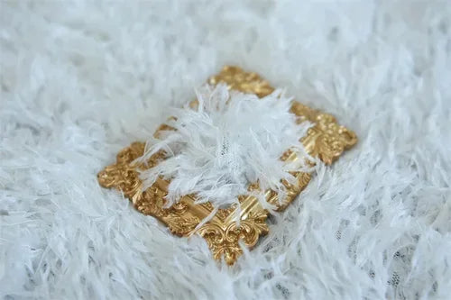 Feather Tassel Velvet Fabric Shooting Background Baby Clothes Pillow Dresses DIY Stage Apparel Designer Sewing Material Cloth